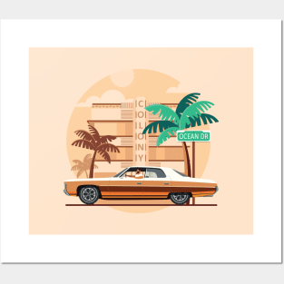 Ocean Drive Vibes Posters and Art